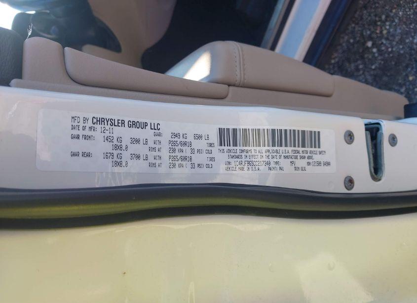 Photo 9 of 2012 Jeep Grand CHEROKEE LIMITED (VIN 1C4RJFBG5CC217340)