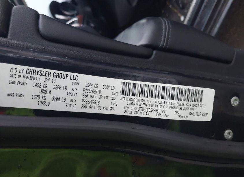 Photo 9 of 2013 Jeep Grand CHEROKEE LIMITED (VIN 1C4RJFBG5DC638895)