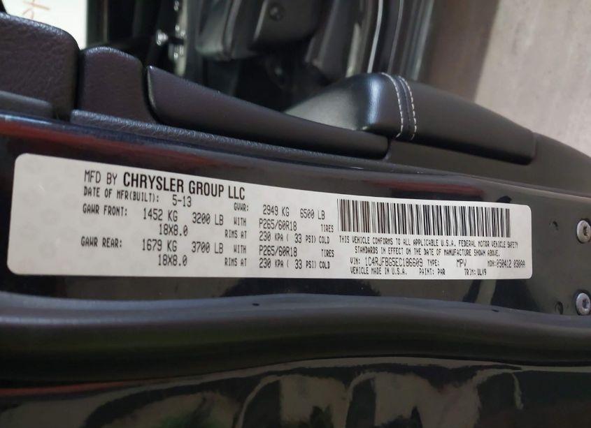 Photo 9 of 2014 Jeep Grand CHEROKEE LIMITED (VIN 1C4RJFBG5EC186609)