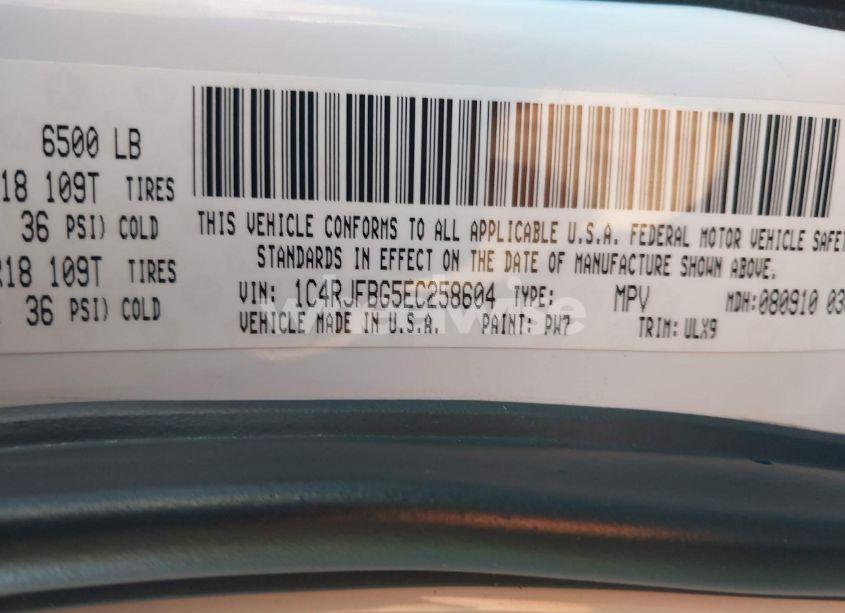 Photo 9 of 2014 Jeep Grand CHEROKEE LIMITED (VIN 1C4RJFBG5EC258604)