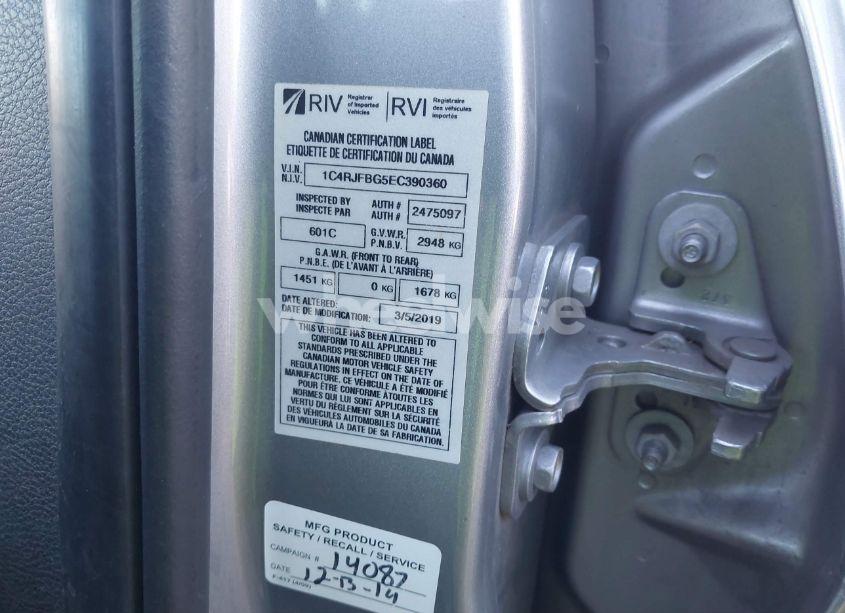 Photo 9 of 2014 Jeep Grand CHEROKEE LIMITED (VIN 1C4RJFBG5EC390360)