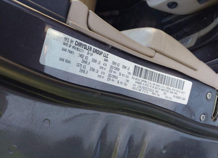 Photo 9 of 2014 Jeep Grand CHEROKEE LIMITED (VIN 1C4RJFBG5EC516216)