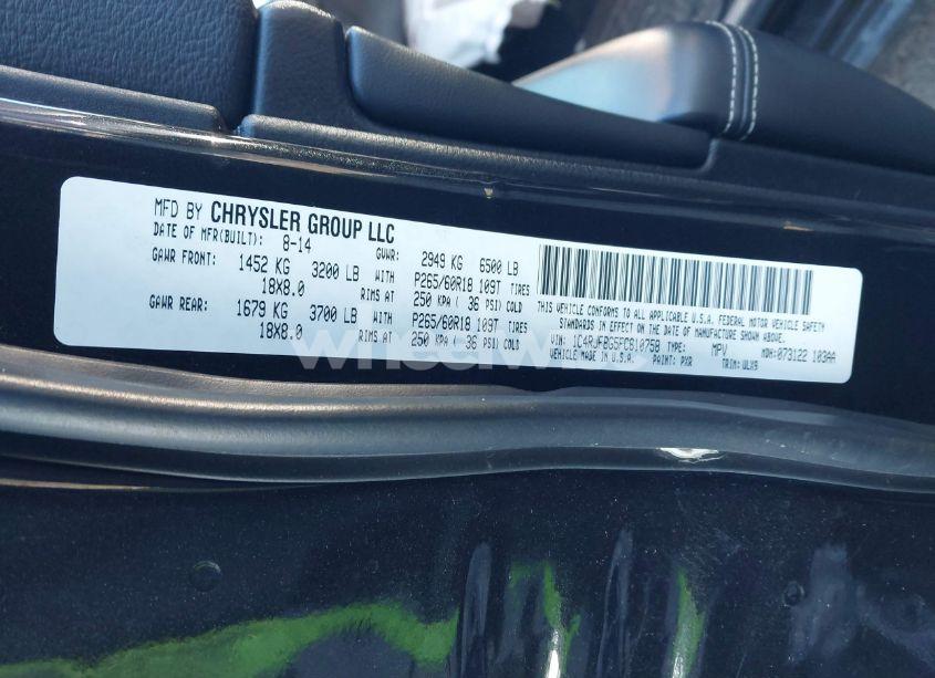 Photo 9 of 2015 Jeep Grand CHEROKEE LIMITED (VIN 1C4RJFBG5FC610758)