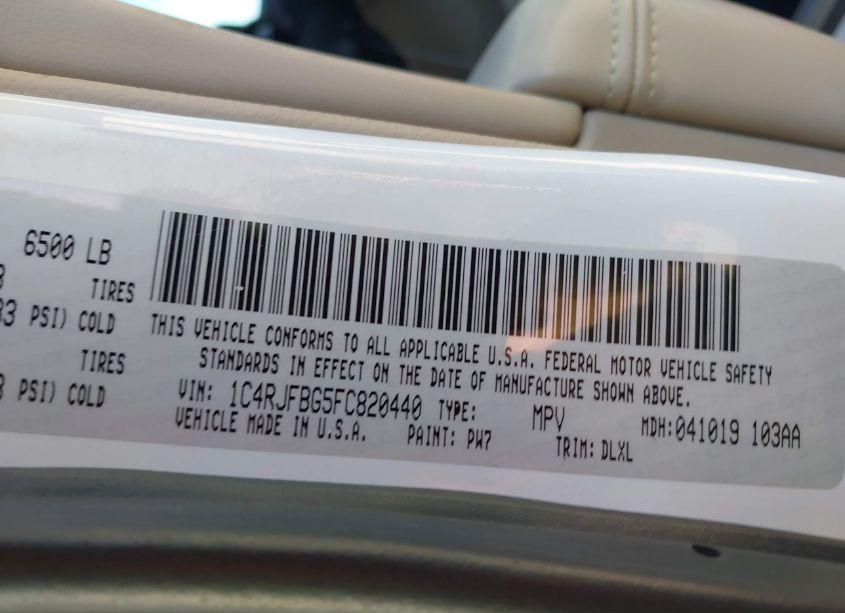 Photo 9 of 2015 Jeep Grand CHEROKEE LIMITED (VIN 1C4RJFBG5FC820440)