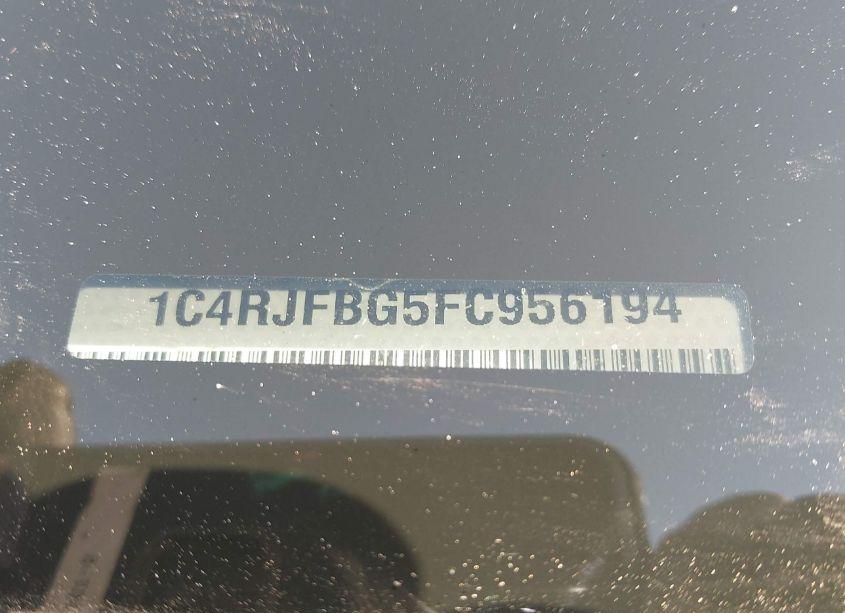 Photo 9 of 2015 Jeep Grand CHEROKEE LIMITED (VIN 1C4RJFBG5FC956194)