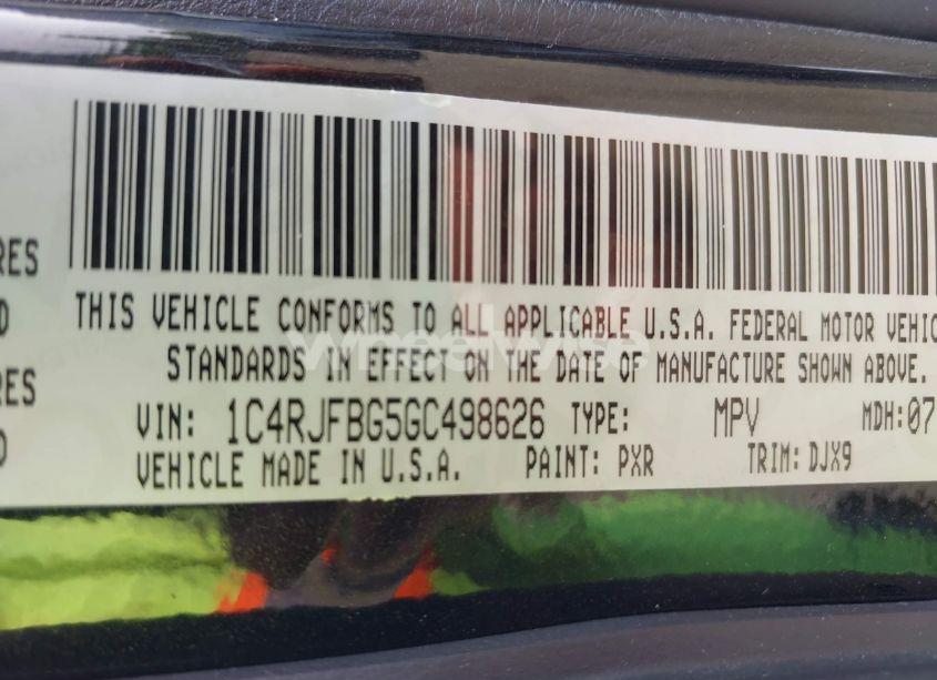 Photo 9 of 2016 Jeep Grand CHEROKEE LIMITED 75TH ANNIVERSARY (VIN 1C4RJFBG5GC498626)