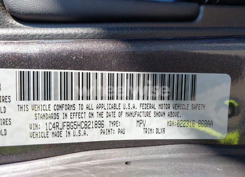 Photo 9 of 2017 Jeep Grand CHEROKEE LIMITED 4X4 (VIN 1C4RJFBG5HC821896)