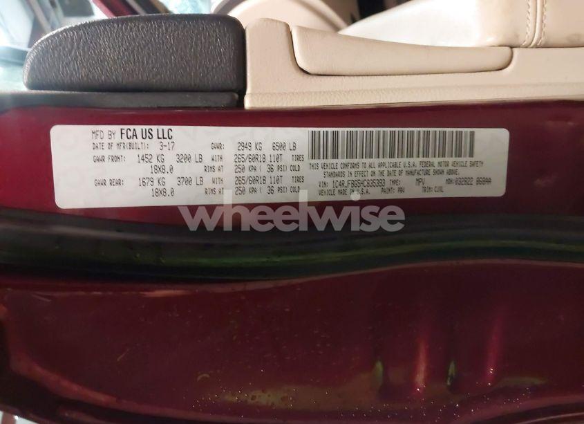 Photo 9 of 2017 Jeep Grand CHEROKEE LIMITED 4X4 (VIN 1C4RJFBG5HC835393)