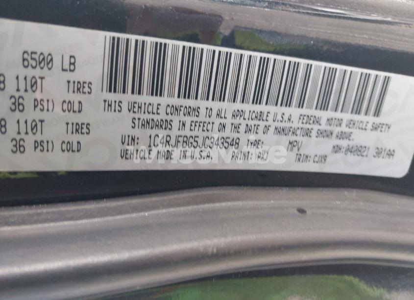 Photo 9 of 2018 Jeep Grand CHEROKEE LIMITED 4X4 (VIN 1C4RJFBG5JC343548)