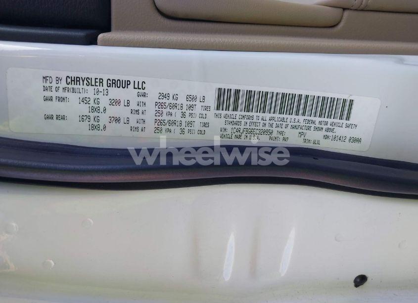 Photo 9 of 2014 Jeep Grand CHEROKEE LIMITED (VIN 1C4RJFBG6EC320950)