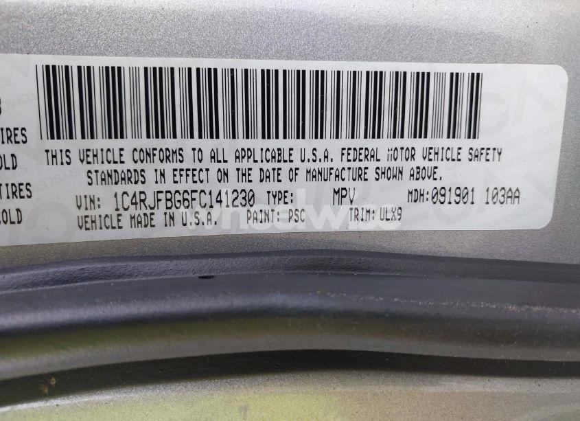 Photo 9 of 2015 Jeep Grand CHEROKEE LIMITED (VIN 1C4RJFBG6FC141230)