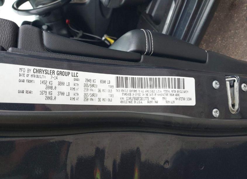 Photo 9 of 2015 Jeep Grand CHEROKEE LIMITED (VIN 1C4RJFBG6FC611773)