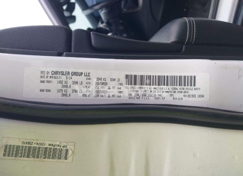 Photo 9 of 2015 Jeep Grand CHEROKEE LIMITED (VIN 1C4RJFBG6FC650184)