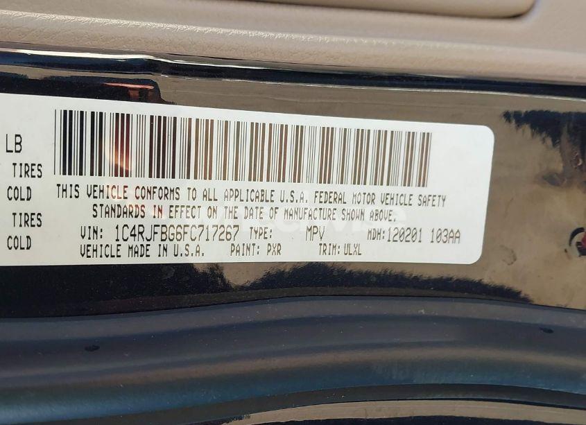 Photo 9 of 2015 Jeep Grand CHEROKEE LIMITED (VIN 1C4RJFBG6FC717267)