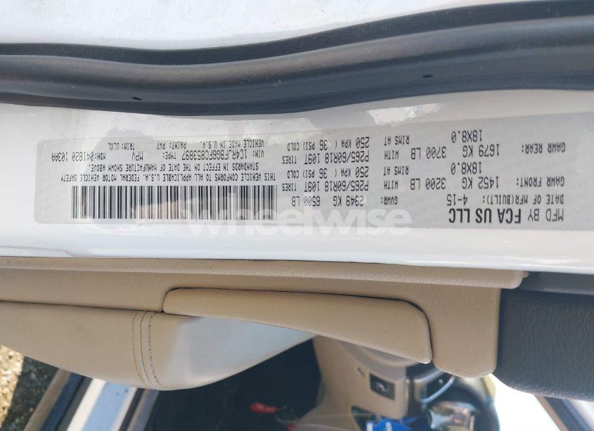 Photo 9 of 2015 Jeep Grand CHEROKEE LIMITED (VIN 1C4RJFBG6FC853897)