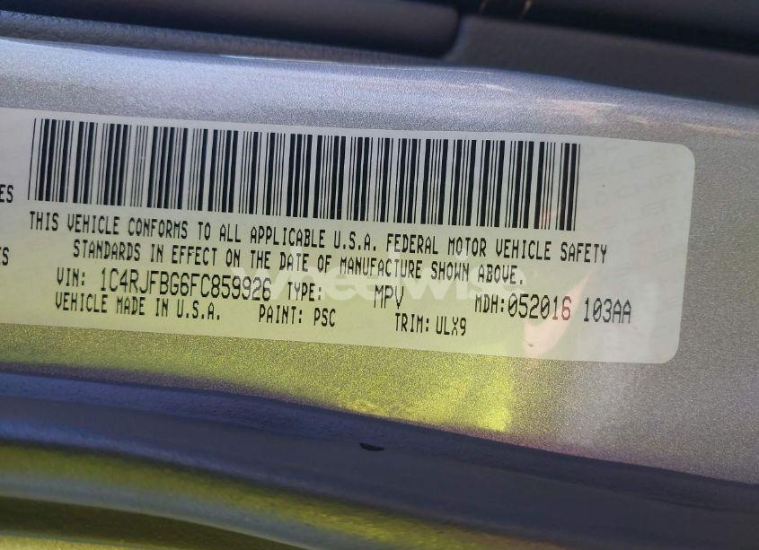 Photo 9 of 2015 Jeep Grand CHEROKEE LIMITED (VIN 1C4RJFBG6FC859926)