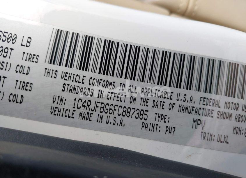 Photo 9 of 2015 Jeep Grand CHEROKEE LIMITED (VIN 1C4RJFBG6FC887385)