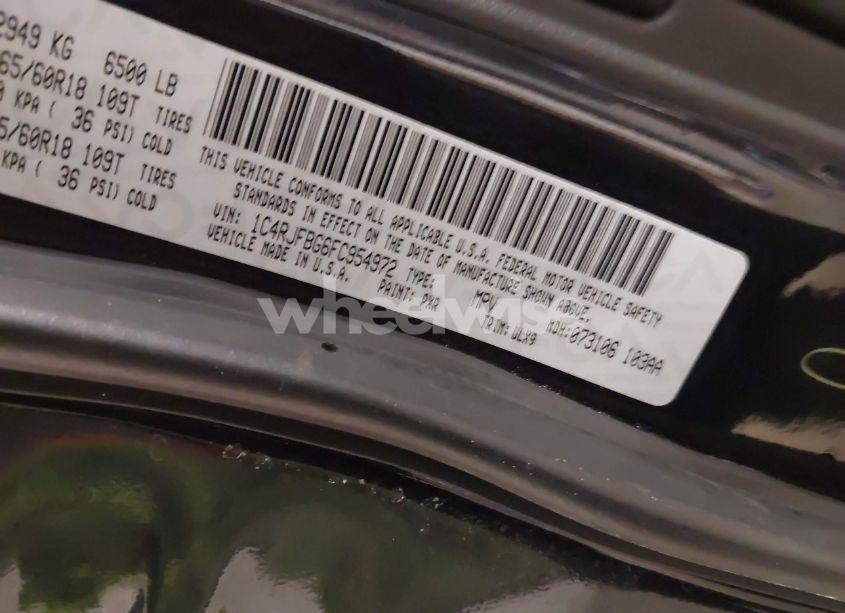 Photo 9 of 2015 Jeep Grand CHEROKEE LIMITED (VIN 1C4RJFBG6FC954972)