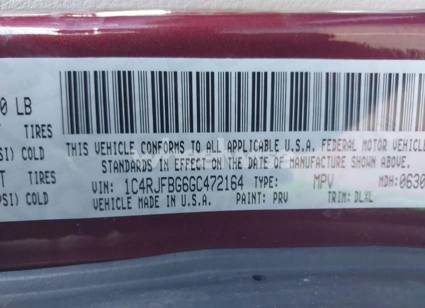 Photo 9 of 2016 Jeep Grand CHEROKEE LIMITED (VIN 1C4RJFBG6GC472164)