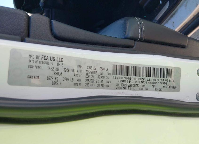 Photo 9 of 2017 Jeep Grand CHEROKEE LIMITED 4X4 (VIN 1C4RJFBG6HC617821)