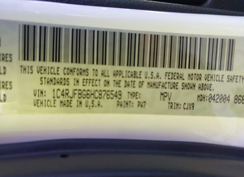 Photo 9 of 2017 Jeep Grand CHEROKEE LIMITED 4X4 (VIN 1C4RJFBG6HC876549)