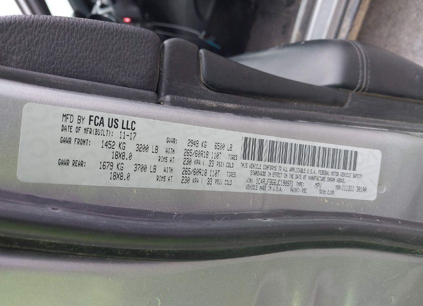 Photo 9 of 2018 Jeep Grand CHEROKEE LIMITED 4X4 (VIN 1C4RJFBG6JC190971)