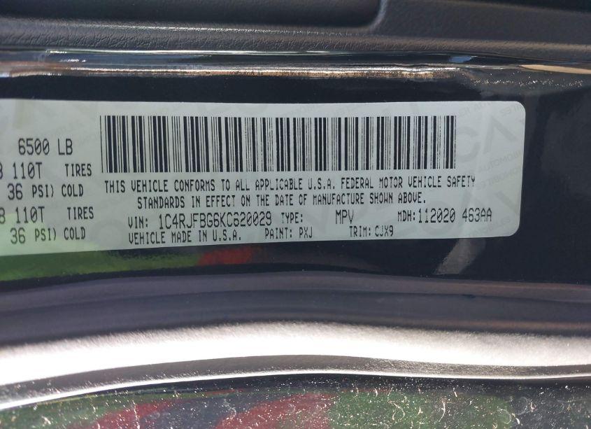Photo 9 of 2019 Jeep Grand CHEROKEE LIMITED 4X4 (VIN 1C4RJFBG6KC620029)