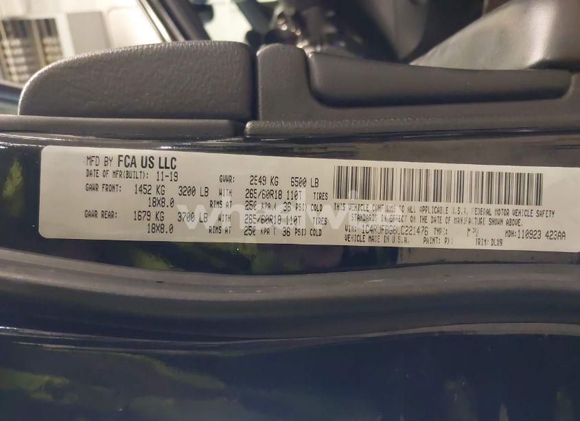 Photo 9 of 2020 Jeep Grand CHEROKEE LIMITED 4X4 (VIN 1C4RJFBG6LC221476)