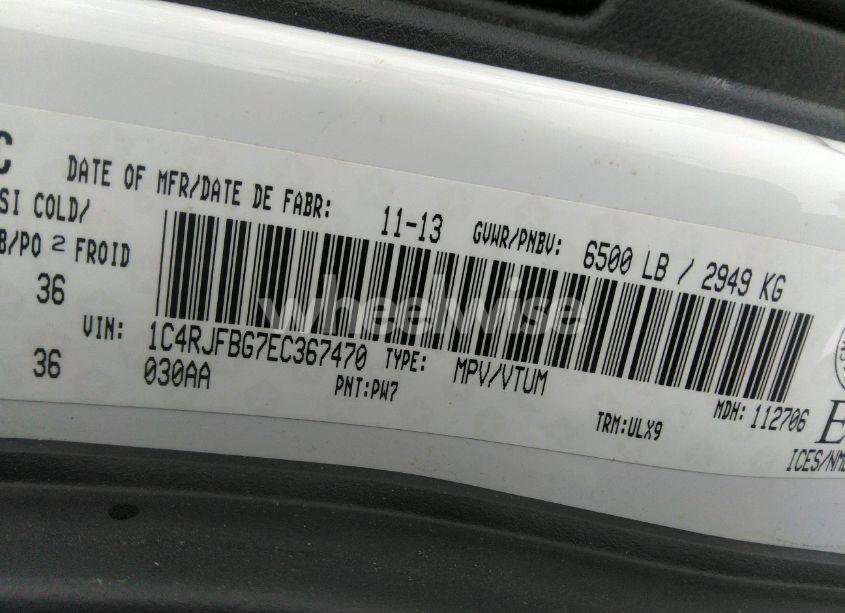 Photo 9 of 2014 Jeep Grand CHEROKEE LIMITED (VIN 1C4RJFBG7EC367470)