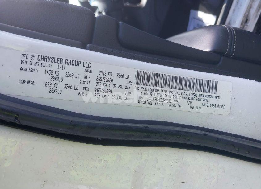 Photo 9 of 2014 Jeep Grand CHEROKEE LIMITED (VIN 1C4RJFBG7EC384608)