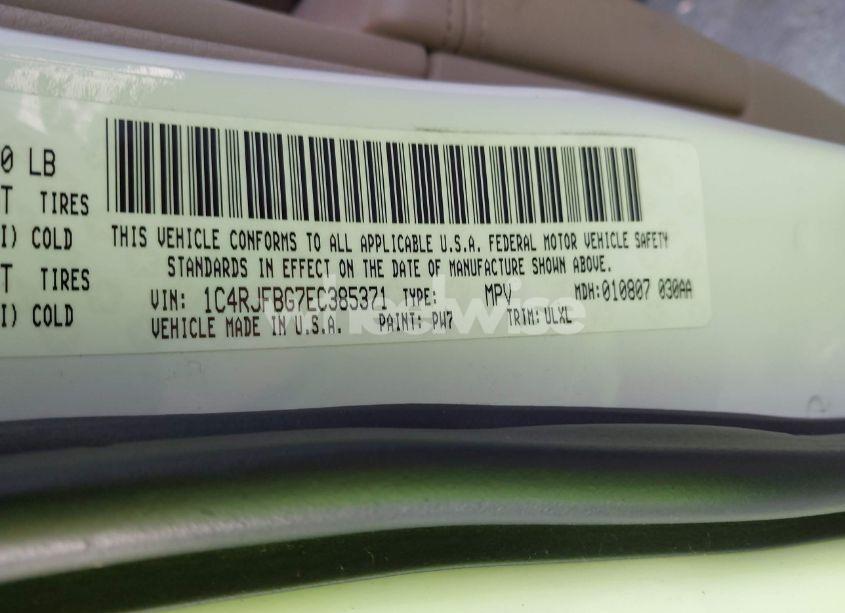 Photo 9 of 2014 Jeep Grand CHEROKEE LIMITED (VIN 1C4RJFBG7EC385371)