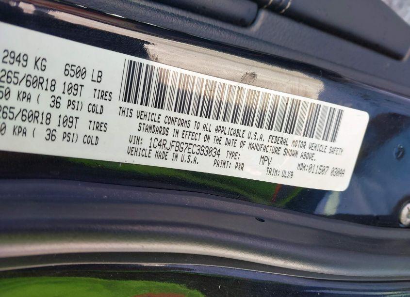 Photo 9 of 2014 Jeep Grand CHEROKEE LIMITED (VIN 1C4RJFBG7EC393034)