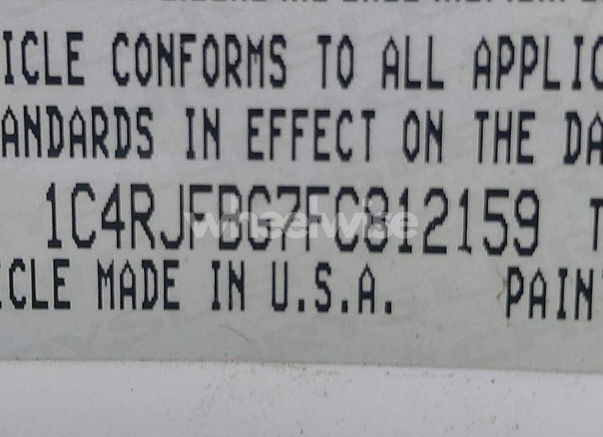 Photo 9 of 2015 Jeep Grand CHEROKEE LIMITED (VIN 1C4RJFBG7FC812159)