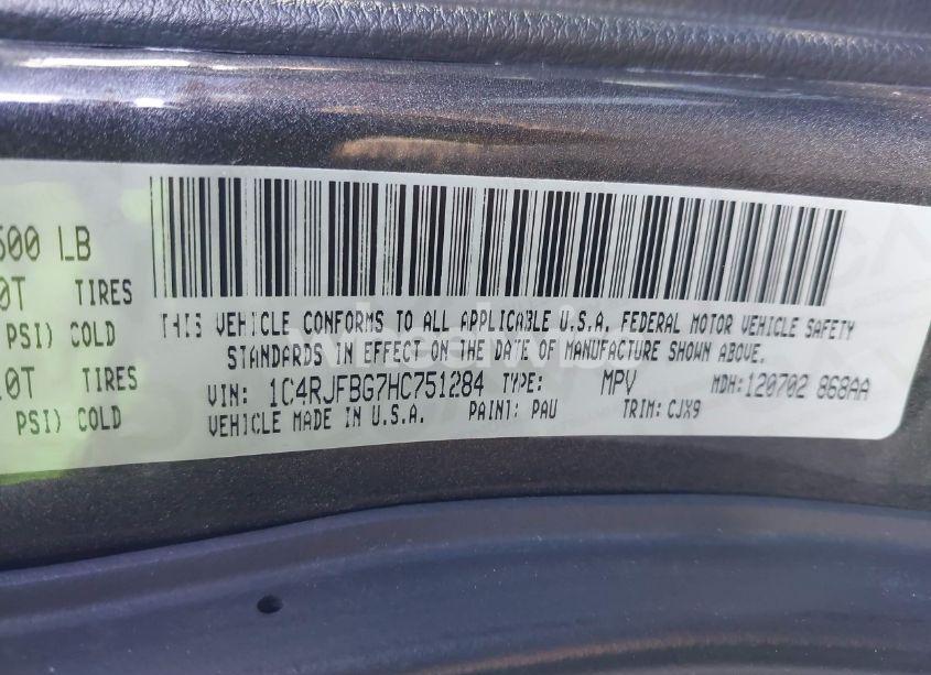 Photo 9 of 2017 Jeep Grand CHEROKEE LIMITED 4X4 (VIN 1C4RJFBG7HC751284)