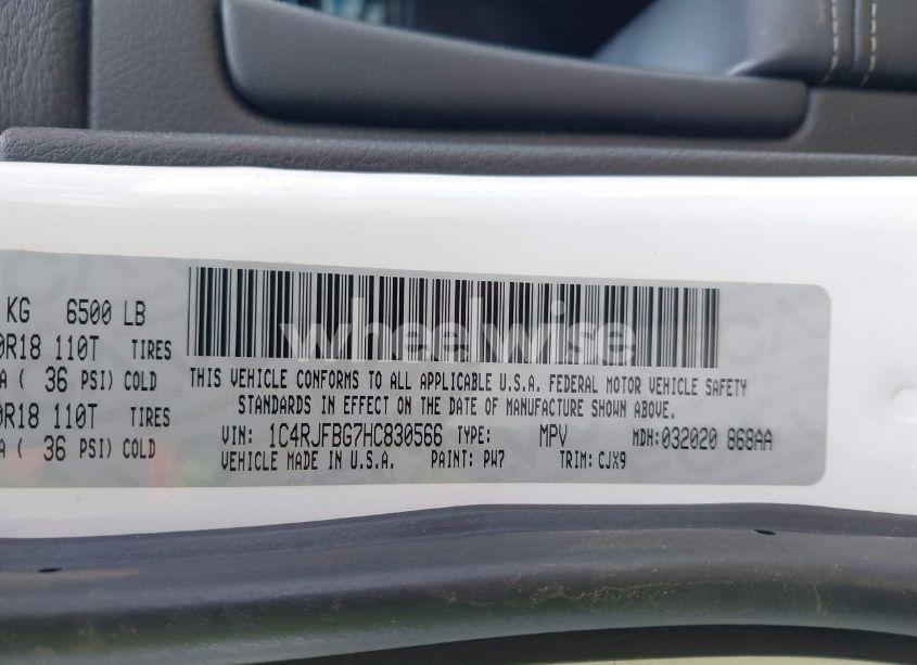 Photo 9 of 2017 Jeep Grand CHEROKEE LIMITED 4X4 (VIN 1C4RJFBG7HC830566)