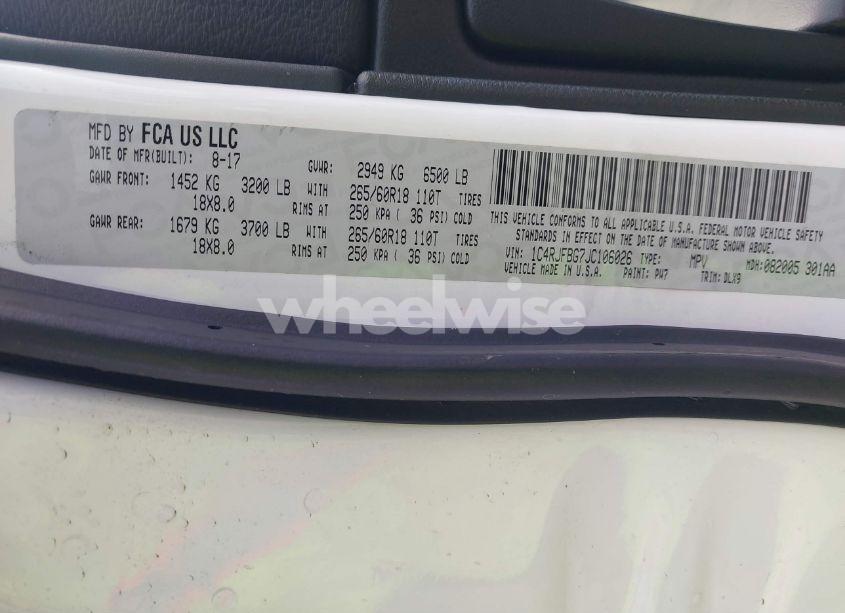 Photo 9 of 2018 Jeep Grand CHEROKEE LIMITED 4X4 (VIN 1C4RJFBG7JC106026)