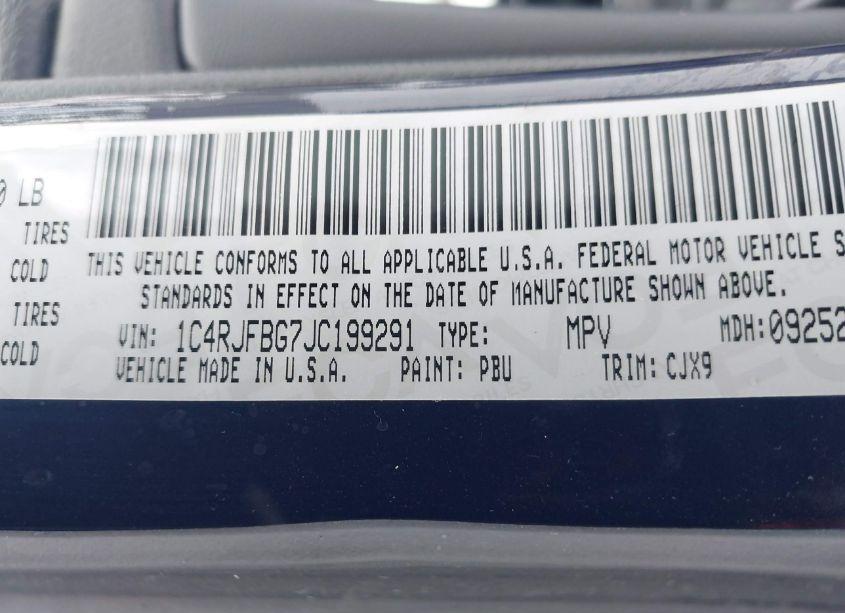 Photo 9 of 2018 Jeep Grand CHEROKEE LIMITED 4X4 (VIN 1C4RJFBG7JC199291)