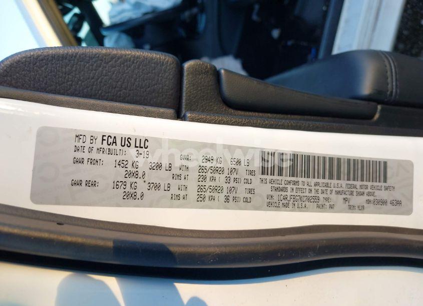 Photo 9 of 2019 Jeep Grand CHEROKEE LIMITED X 4X4 (VIN 1C4RJFBG7KC702559)