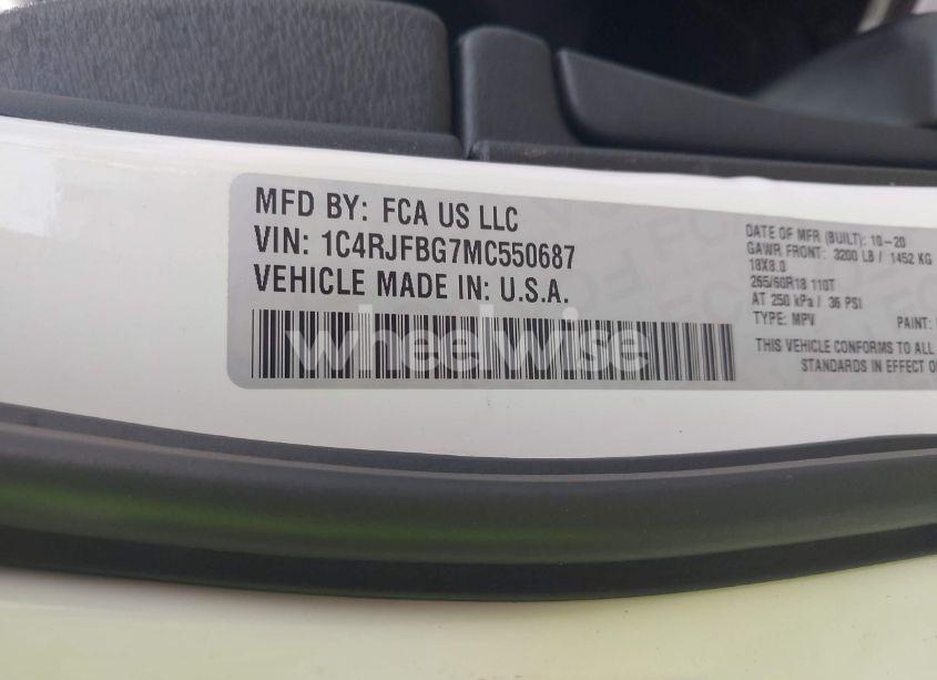 Photo 9 of 2021 Jeep Grand CHEROKEE LIMITED 4X4 (VIN 1C4RJFBG7MC550687)