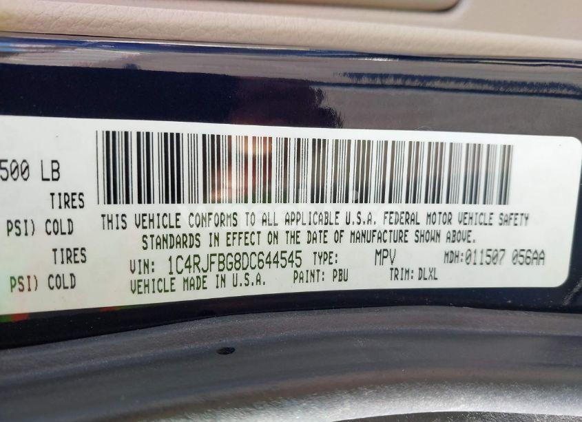 Photo 9 of 2013 Jeep Grand CHEROKEE LIMITED (VIN 1C4RJFBG8DC644545)