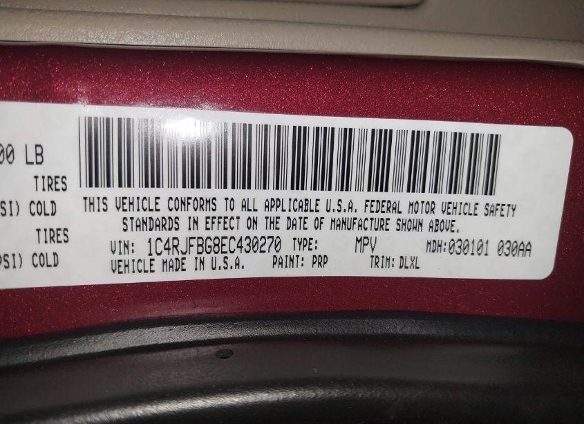 Photo 9 of 2014 Jeep Grand CHEROKEE LIMITED (VIN 1C4RJFBG8EC430270)