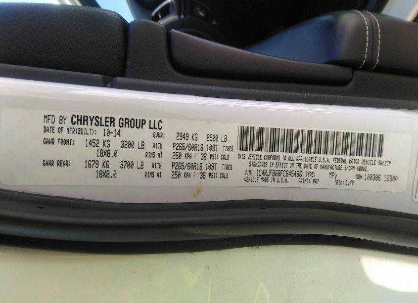 Photo 9 of 2015 Jeep Grand CHEROKEE LIMITED (VIN 1C4RJFBG8FC645486)