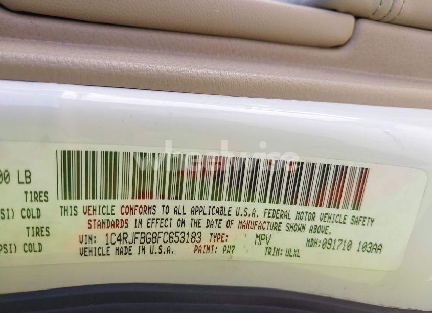 Photo 9 of 2015 Jeep Grand CHEROKEE LIMITED (VIN 1C4RJFBG8FC653183)