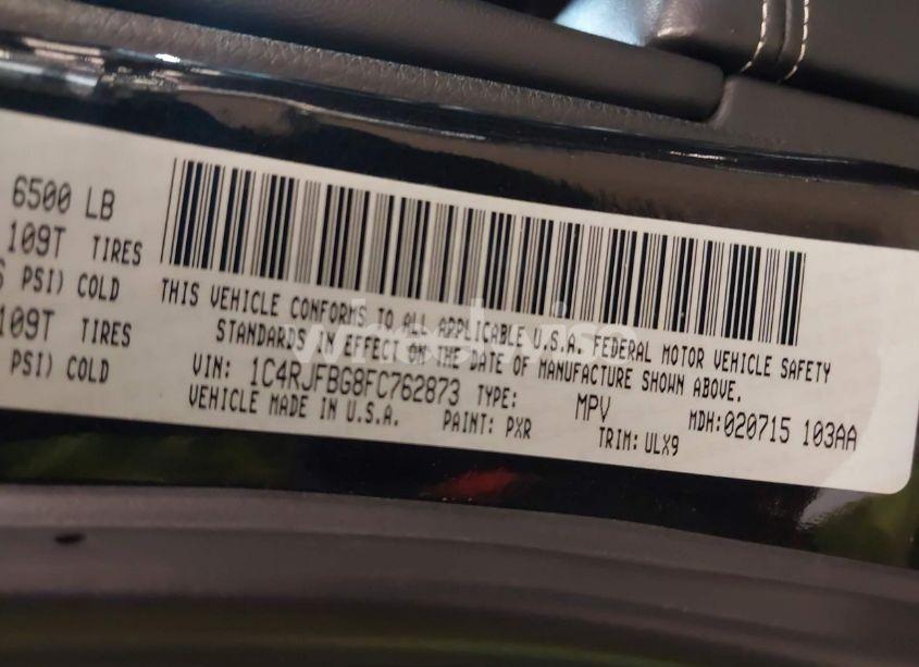 Photo 9 of 2015 Jeep Grand CHEROKEE LIMITED (VIN 1C4RJFBG8FC762873)