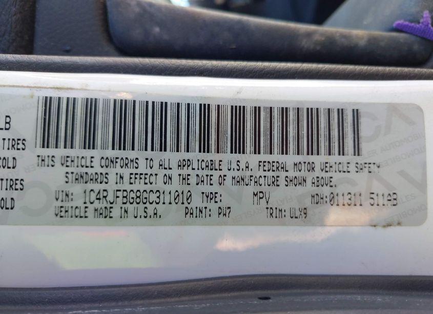 Photo 9 of 2016 Jeep Grand CHEROKEE LIMITED (VIN 1C4RJFBG8GC311010)