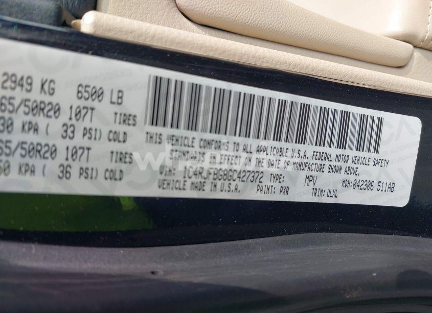 Photo 9 of 2016 Jeep Grand CHEROKEE LIMITED (VIN 1C4RJFBG8GC427372)