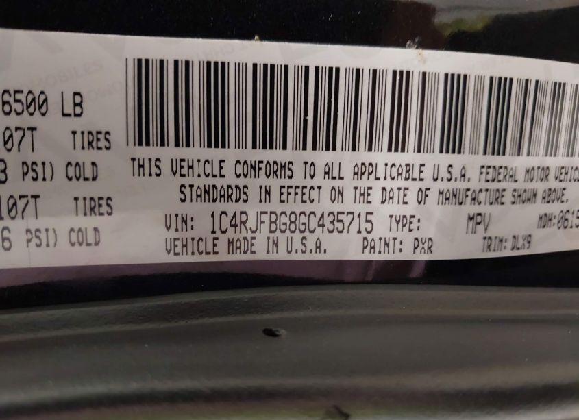 Photo 9 of 2016 Jeep Grand CHEROKEE LIMITED (VIN 1C4RJFBG8GC435715)