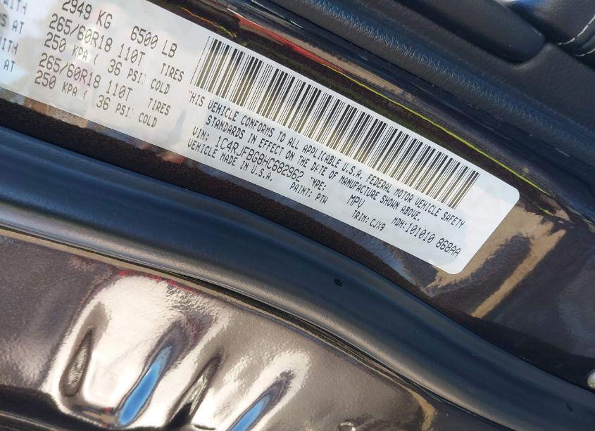 Photo 9 of 2017 Jeep Grand CHEROKEE LIMITED 4X4 (VIN 1C4RJFBG8HC682962)