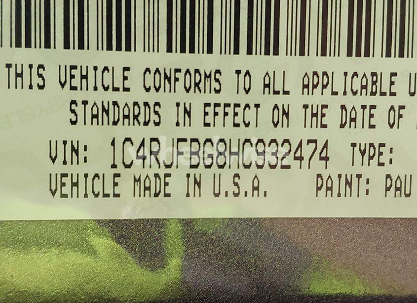 Photo 9 of 2017 Jeep Grand CHEROKEE LIMITED 4X4 (VIN 1C4RJFBG8HC932474)
