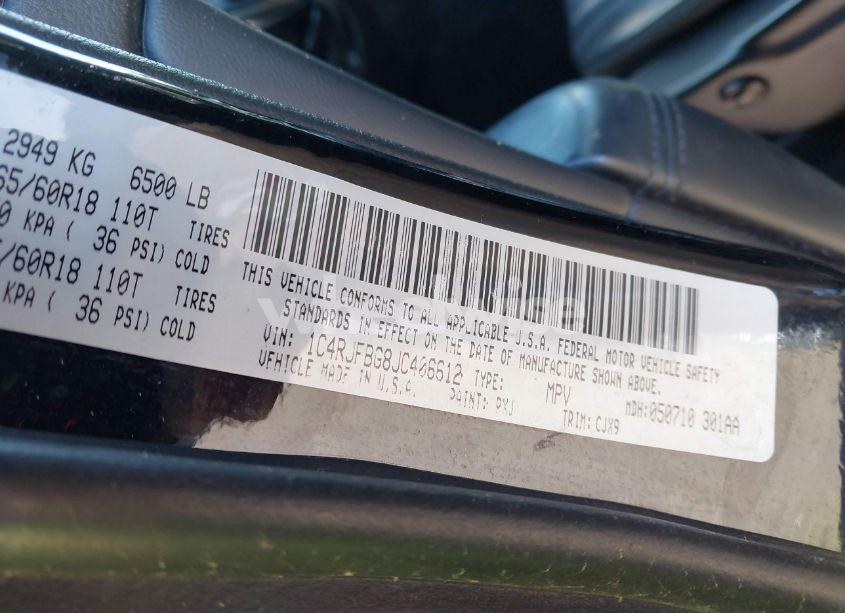 Photo 9 of 2018 Jeep Grand CHEROKEE LIMITED 4X4 (VIN 1C4RJFBG8JC406612)